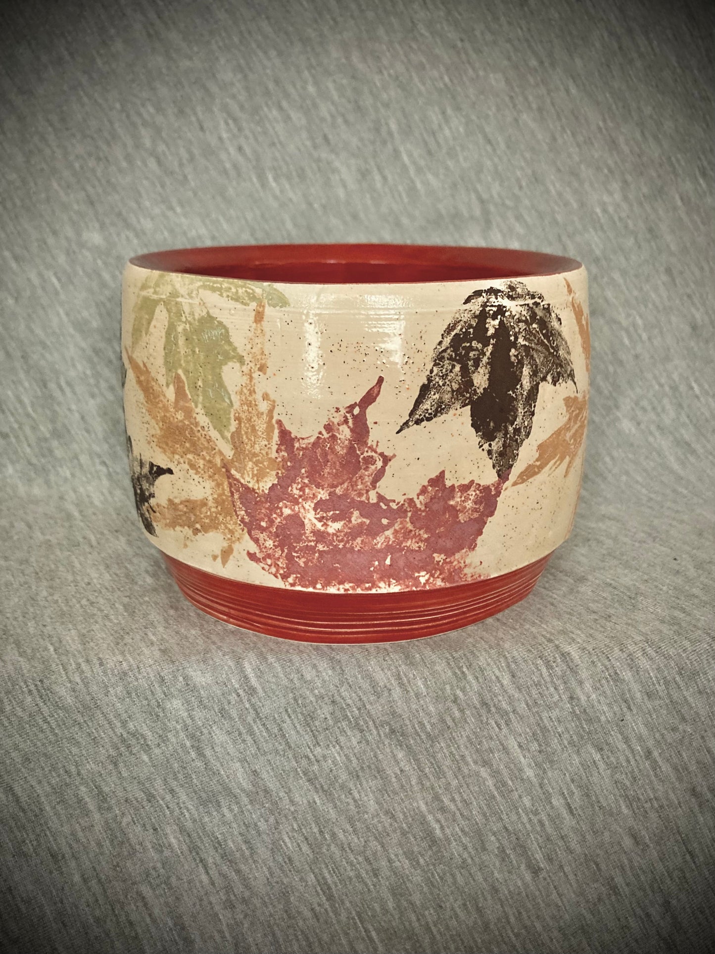 Autumn Leaves Ceramic Planter
