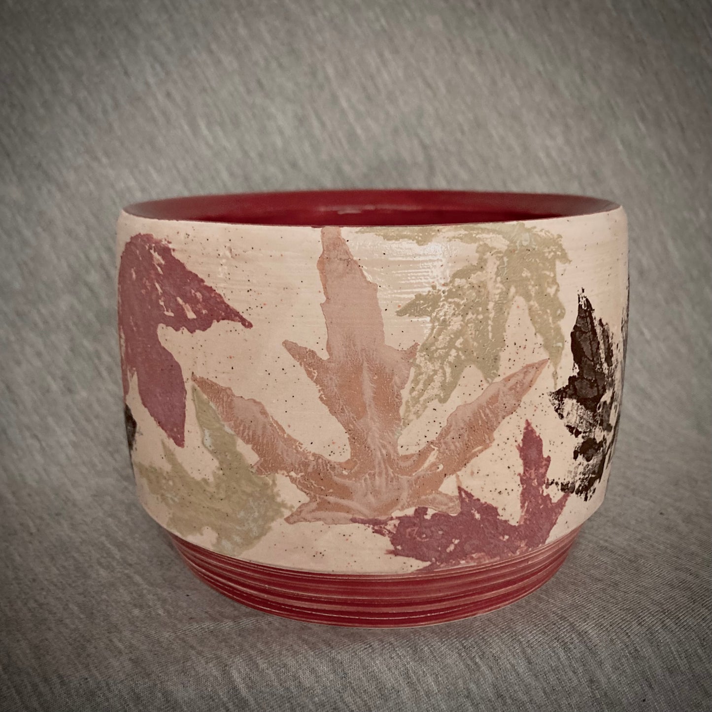 Autumn Leaves Ceramic Planter