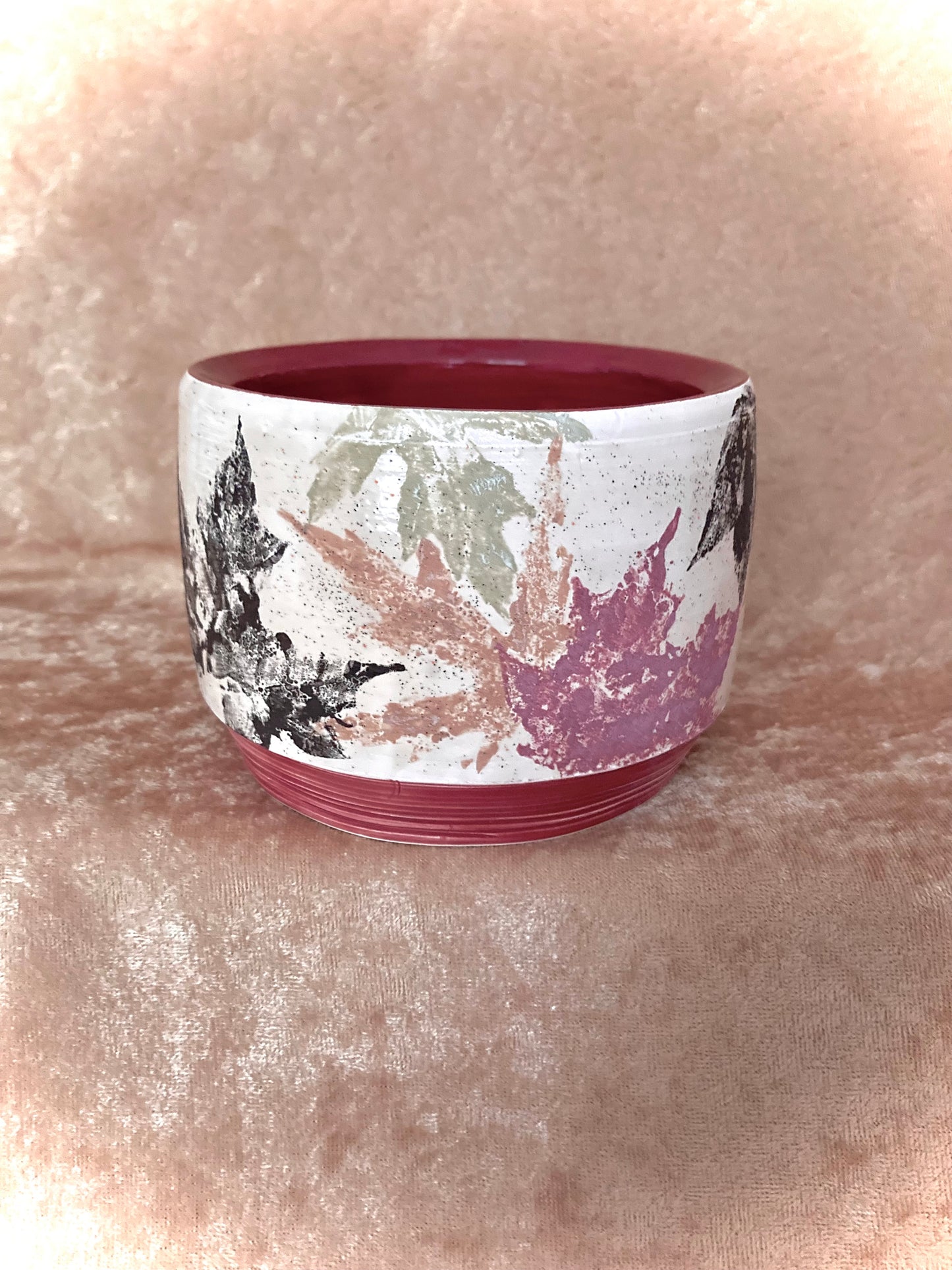 Autumn Leaves Ceramic Planter
