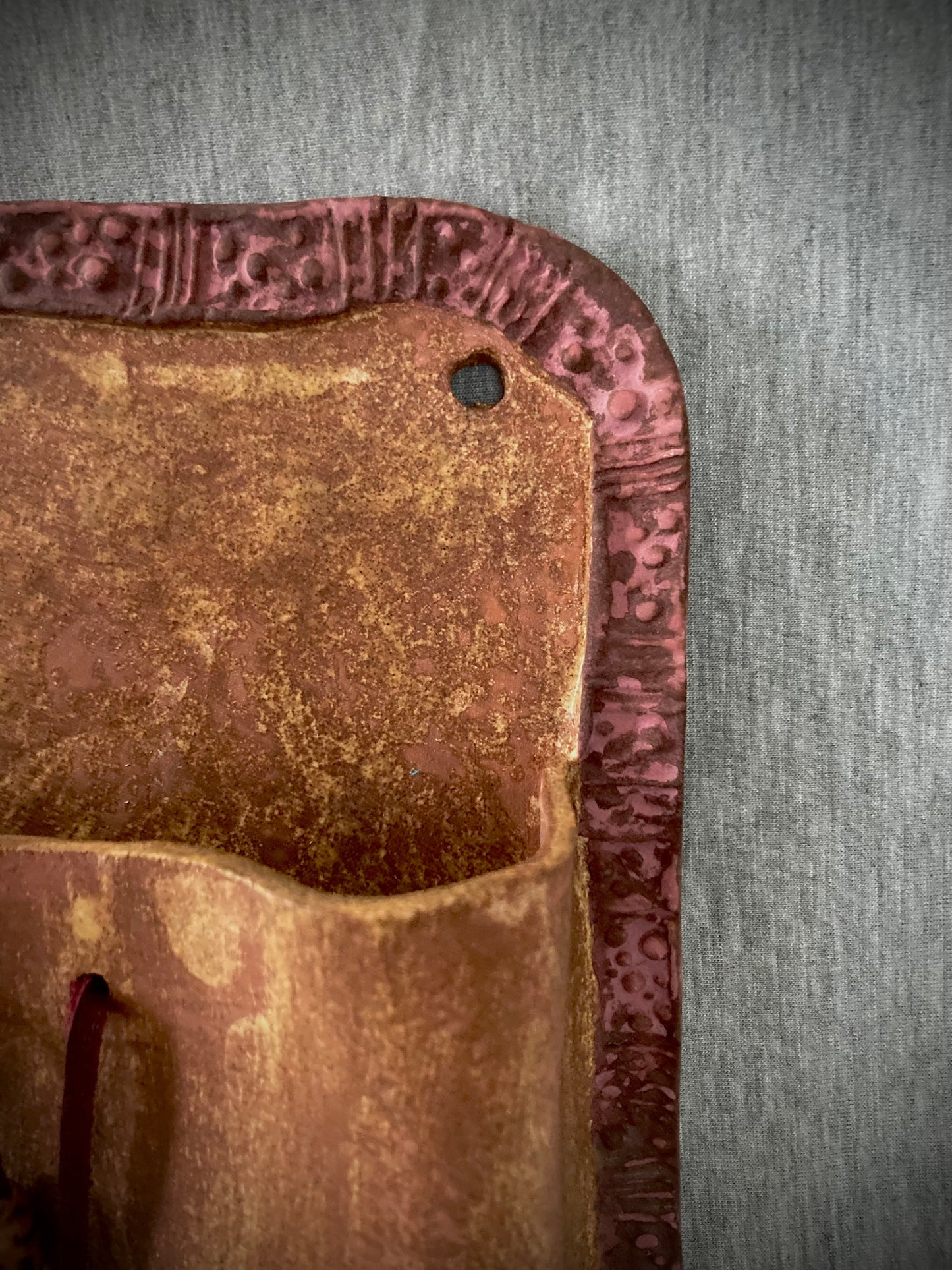 Brown and Gold Ceramic Pocket
