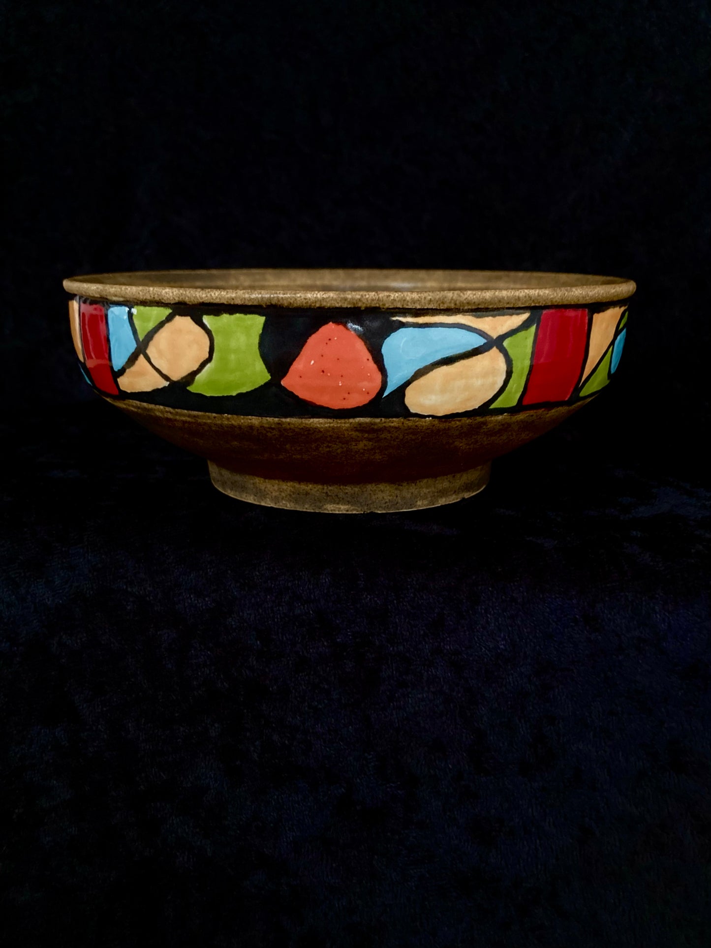 Colorful Hand-painted Ceramic vessel