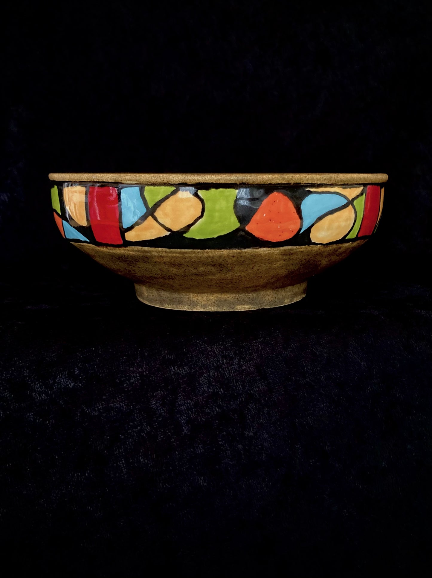 Colorful Hand-painted Ceramic vessel