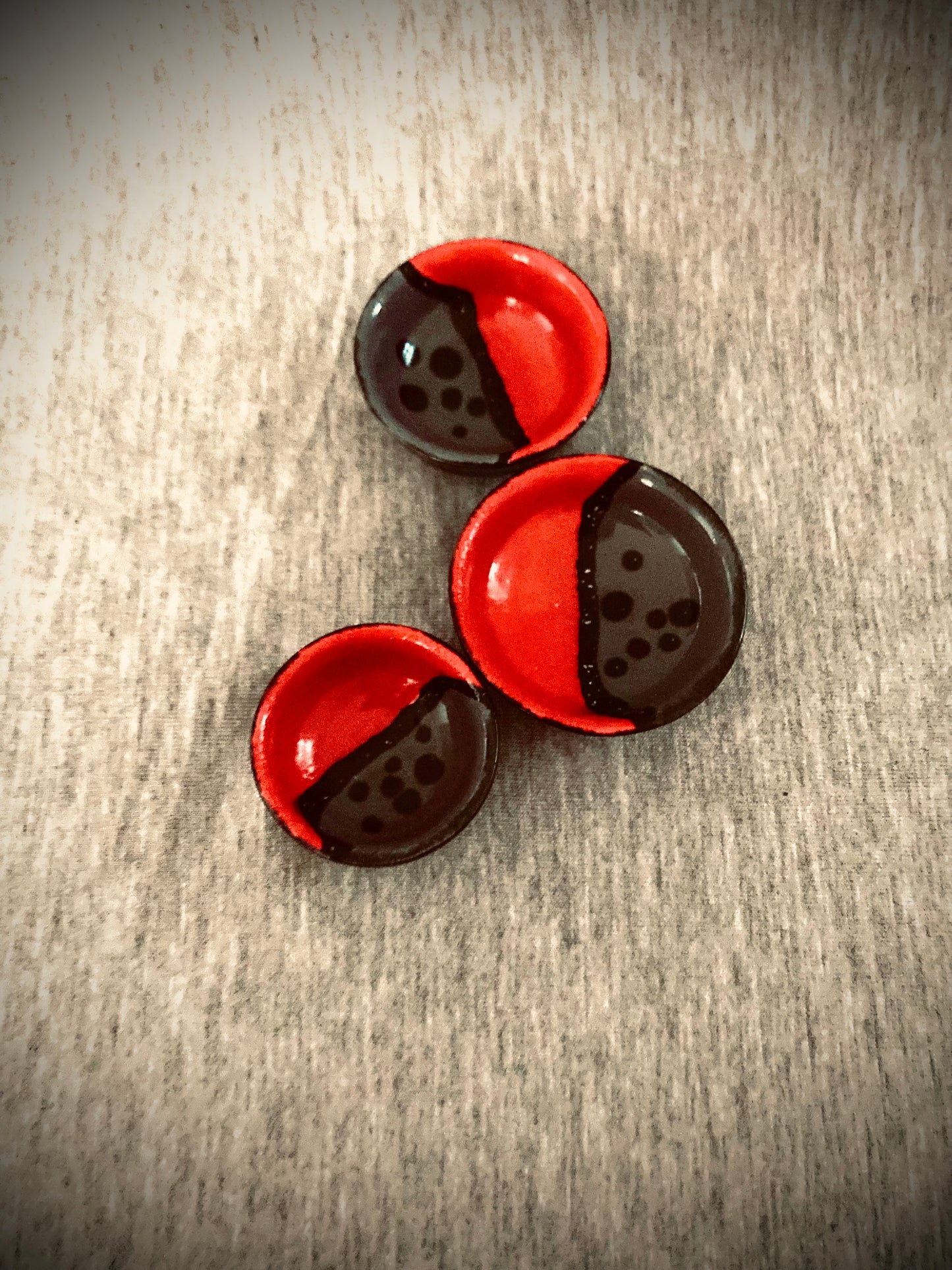 Three Tiny Ceramic ring, trinket bowls