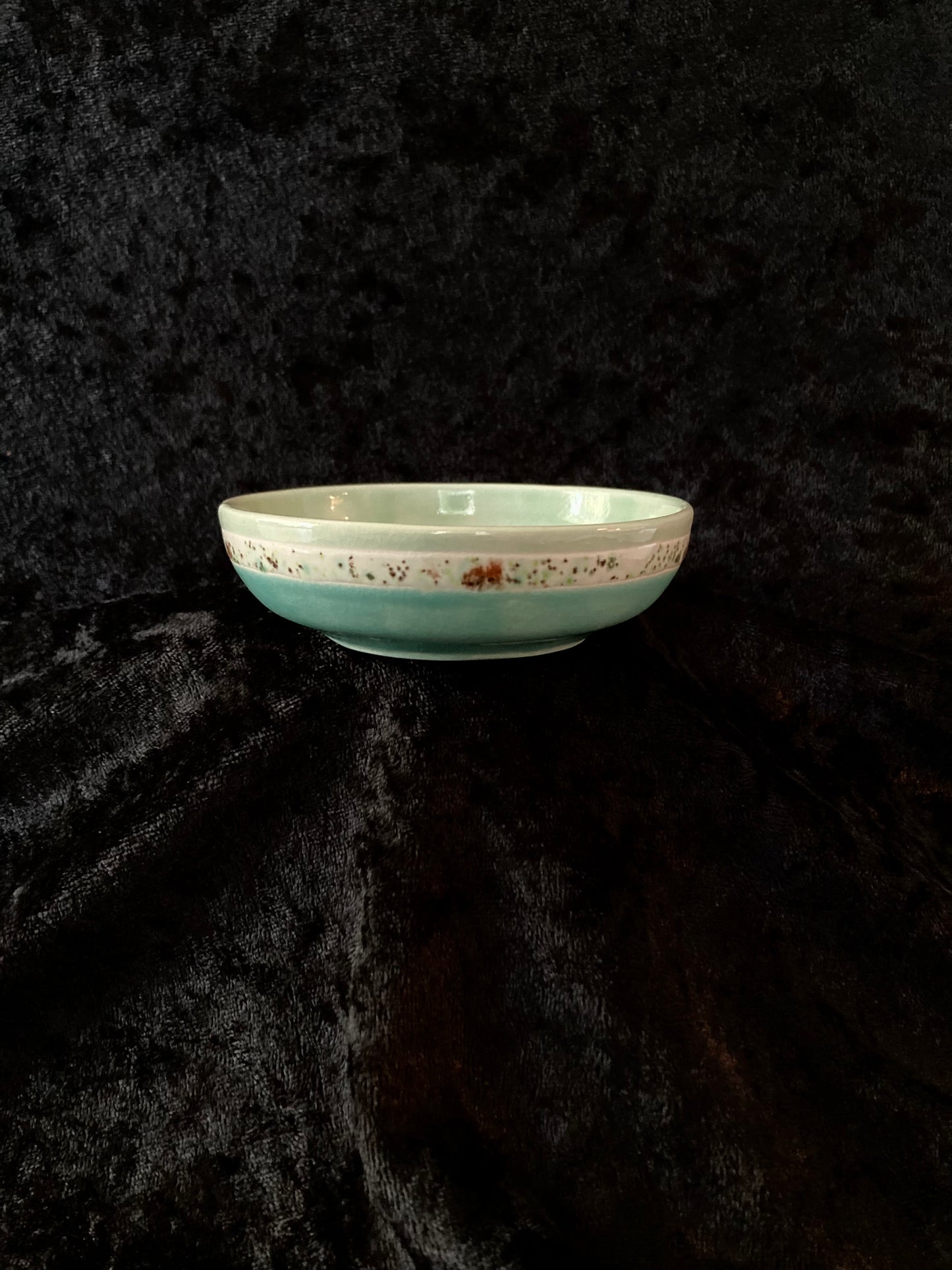 Trinket Ring bowl in Sea green and Turquoise