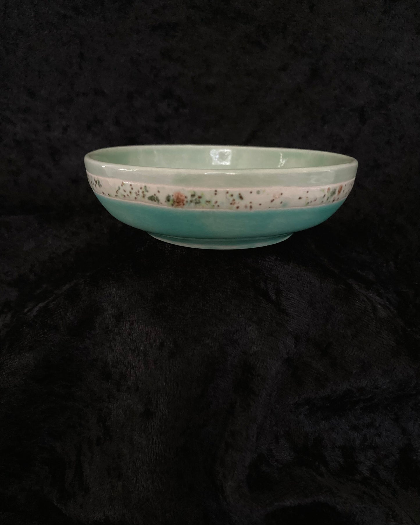 Trinket Ring bowl in Sea green and Turquoise